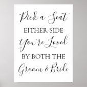 Poster Choisir un siège de chaque côté Signal mariage de  (Devant)