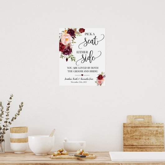 Poster Choisir un siège de part et d'autre de la cérémoni (Cuisine)