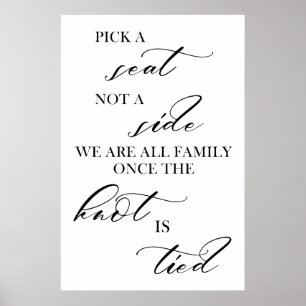 Poster choisir un siège et non un panneau mariage latéral