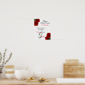 Poster Choisir un siège - Mariage Rose rouge profond (Cuisine)