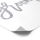 Poster Choisir Un Siège Mariage Signer Effet Foil Argent (Coin)