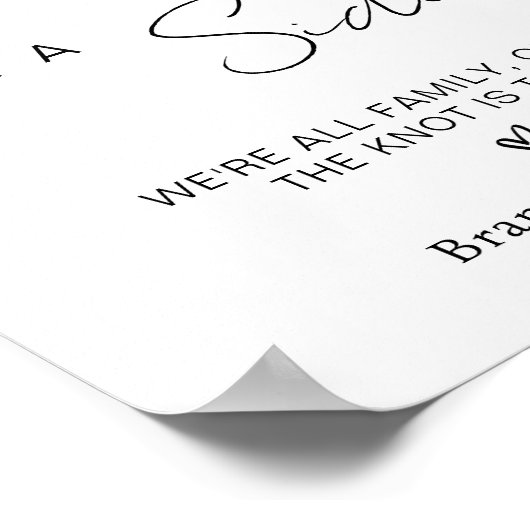 Poster Choisir un siège pas un côté Cérémonie Mariage Siè (Coin)