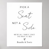 Poster Choisir un siège pas un côté Cérémonie Mariage Siè (Devant)