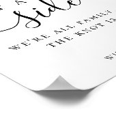 Poster Choisir un siège pas un côté Mariage cérémonie siè (Coin)