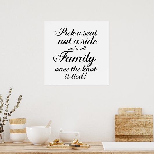 Poster Choisir un siège pas un panneau latéral Mariage Sc (Cuisine)