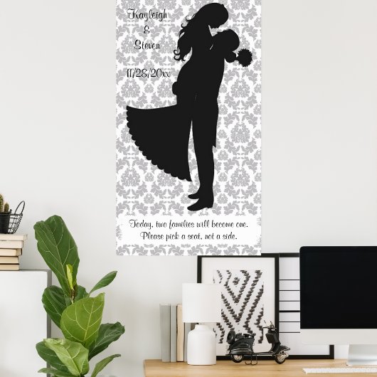 Poster Choisir un siège, pas un siège Mariage latéral (Bureau à domicile)