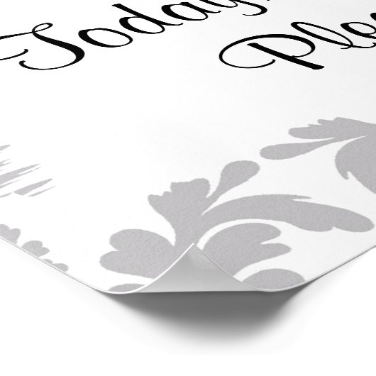 Poster Choisir un siège, pas un siège Mariage latéral (Coin)