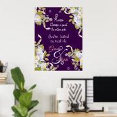 Poster Choisir un siège - Plum pourpre et printemps flora (Bureau à domicile)