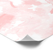 Poster Choisir un siège rose aquarelle Rose mariage vinta (Coin)