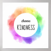 Poster Choisissez Citation de gentillesse Nuages arc-en-c (Devant)