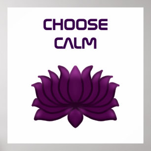 Poster Choisissez Fleur de Lotus Violet Calme