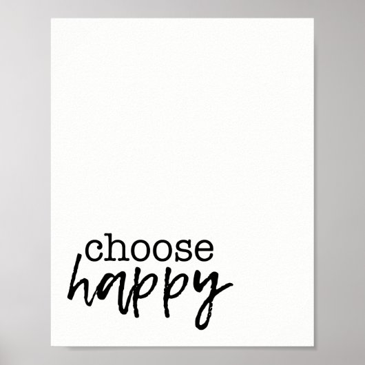 Poster Choisissez Happy Home Décor Inspiration Print (Devant)