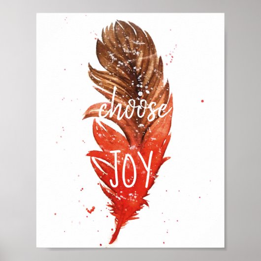 Poster Choisissez Joie // Aquarelle (Devant)