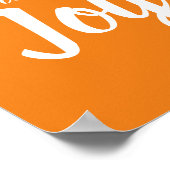Poster Choisissez Joy Girly Pastel Orange and White Moder (Coin)