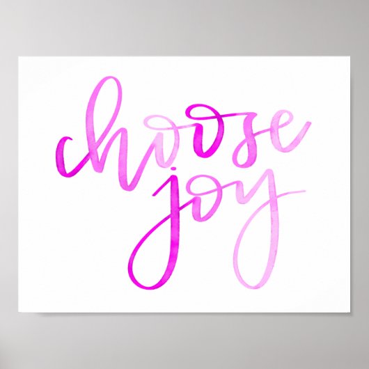 Poster Choisissez Joy Modern Calligraphy 11 po x 8,5 po I (Devant)