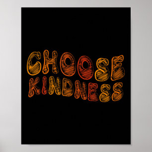 Poster Choisissez Kindness Anti-intimidation Stop Bulbing