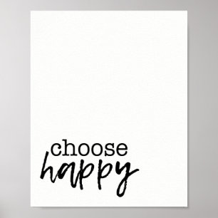 Poster Choisissez la copie à la maison heureuse