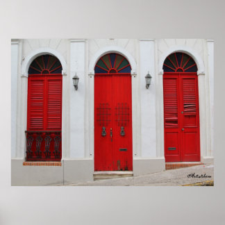 Poster Choisissez la porte rouge