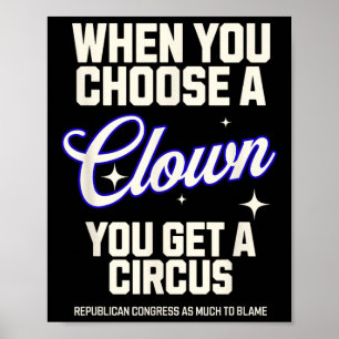 Poster Choisissez un clown, obtenez un cabinet de cirque