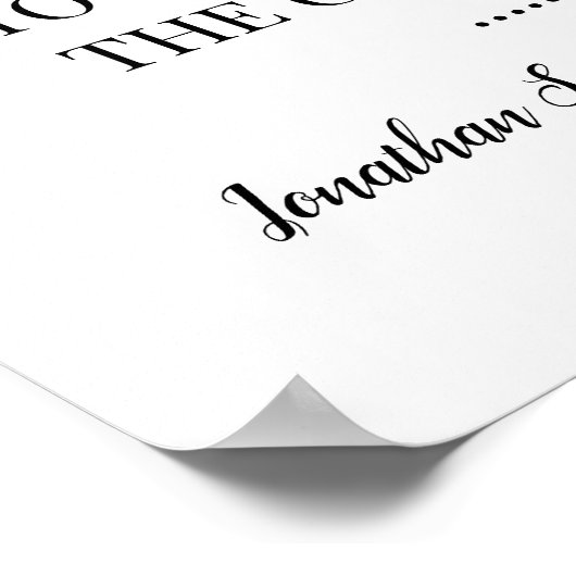 Poster Choisissez un siège de chaque côté mariage cérémon (Coin)