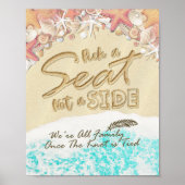 Poster Choisissez un siège et non un camp Mariage Mer Pla (Devant)