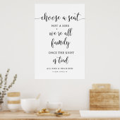 Poster Choisissez un siège et non un camp Panneau de plac (Cuisine)