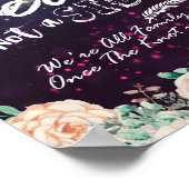 Poster Choisissez Un Siège Et Non Un Côté Floral Mariage  (Coin)