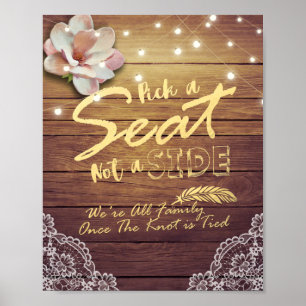 Poster Choisissez Un Siège Non Un Mariage Côté Signal Boi