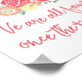 Poster Choisissez un siège, pas un côté Mariage floral (Coin)