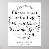 Poster Choisissez un siège, pas un panneau Mariage latéra (Devant)