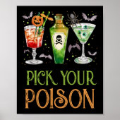 Poster Choisissez votre poison Halloween Cocktails Boisso (Devant)