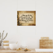 Poster Choisissez Vous Ce Jour (Joshua 24:15) (Cuisine)