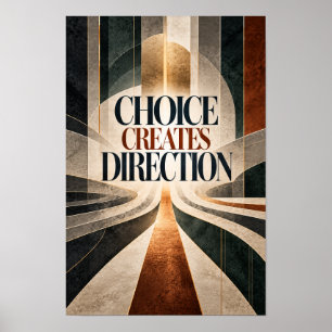 Poster Choix Crée une Direction Executive Motivationnel T