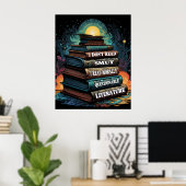 Poster Choix de livres humour (Bureau à domicile)