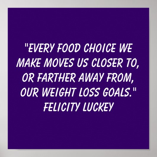 Poster Choix de perte de poids 4 (Devant)