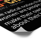 Poster Choix Définition Droits Féministes Drôle (Coin)