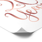 Poster CHOIX Rose Or CHEERS À 20 ANS Signer Imprimer (Coin)