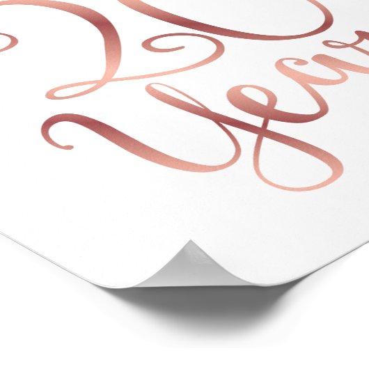 Poster CHOIX Rose Or CHEERS À 20 ANS Signer Imprimer (Coin)