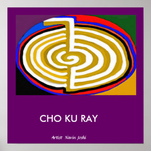 Poster CHOKURAY Gold - Symbole Reiki de base