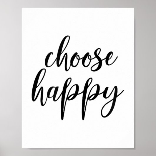 Poster Choose Happy - For Women &amp; Men, Motivational Q (Devant)