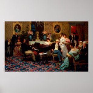 Poster Chopin jouant le piano