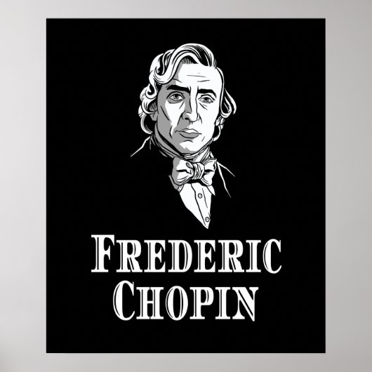 Poster Chopin Portrait Musique classique (Devant)