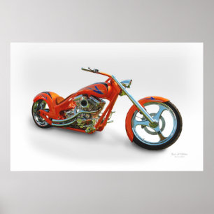 Poster chopper orange