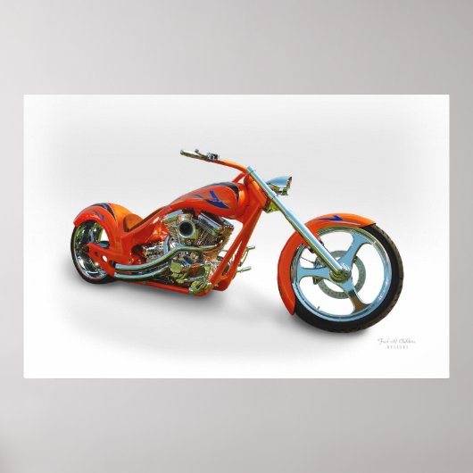 Poster chopper orange (Devant)
