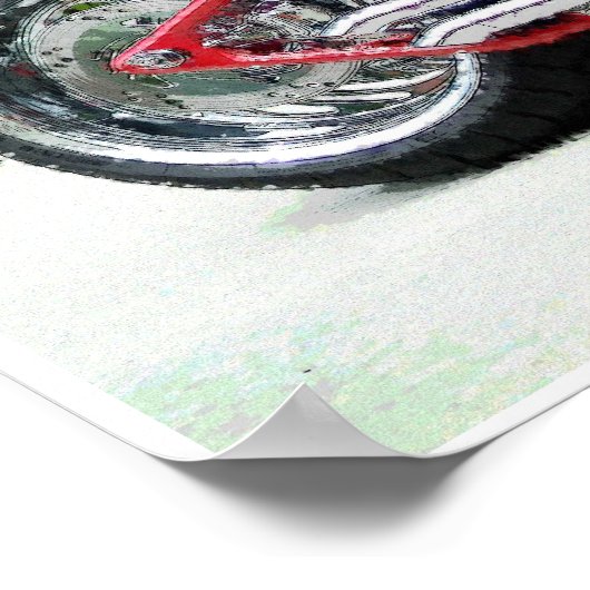 Poster Chopper rouge chaud (Coin)