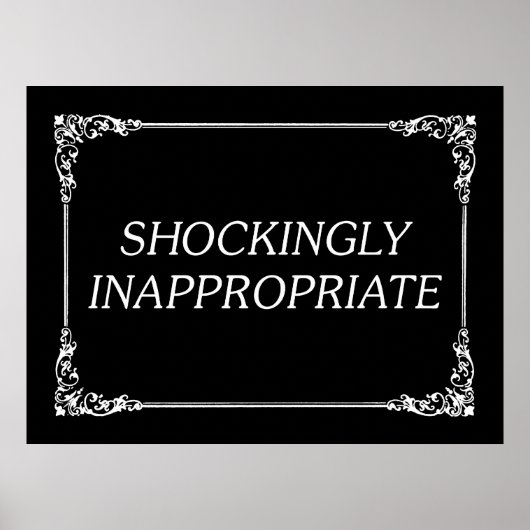 Poster Choquant inapproprié (Devant)