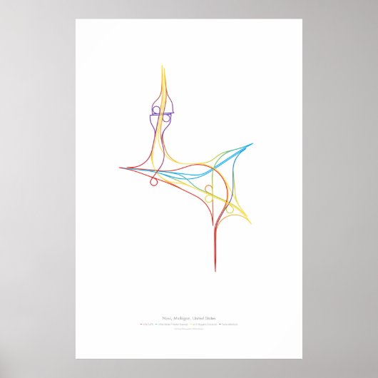 Poster Chorégraphie d'échange : Novi, MI, É.-U. (Devant)