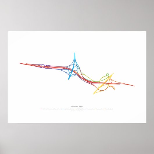 Poster Chorégraphie des échangeurs : Barcelone, Espagne 2 (Devant)
