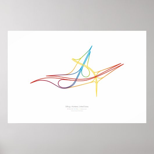 Poster Chorégraphie des échangeurs : Billings, MT, États- (Devant)