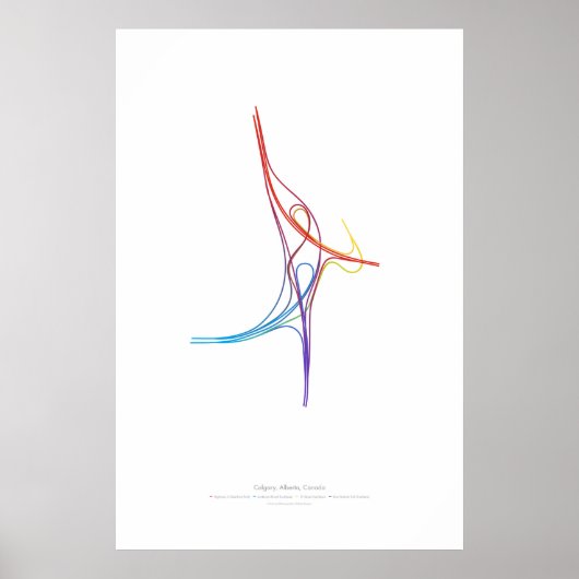 Poster Chorégraphie des échangeurs : Calgary, AB, CA (Devant)